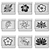 Stainless Steel Flower Italian Charm - 9 Options