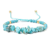 19cm Irregular Chip Stone Bracelet - 16 Options
