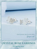 925 Sterling Silver Colour Changing Rose Stud Earrings