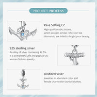 925 Sterling Silver Cute Anchor Hanging Charm - 2 Options