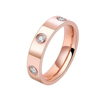 Stainless Steel Classic Cross CZ Ring - 9 Options