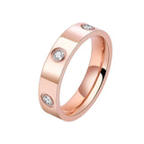 Stainless Steel Classic Cross CZ Ring - 9 Options