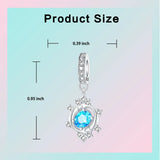 925 Sterling Silver Star Zodiac Sign CZ Hanging Charm - 12 Options
