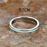 Fashion Created Opal Eternity Ring - 2 Colours