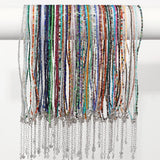 Fashion Faceted 2mm Natural Stone Bead Necklace - 31 Options