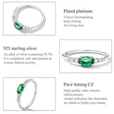 925 Sterling Silver Oval CZ Ring - 2 Colours