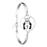 Glass 18mm Mental Health /Positivity Bracelet - 32 Options