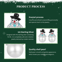 925 Sterling Silver Christmas Stud Earrings - 9 Options