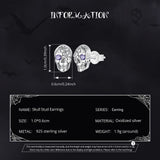 925 Sterling Silver Spider/Skull Cubic Zirconia Earrings - 4 Options