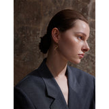 Stainless Steel Minimalist Flowing Geometric Long Earrings - 2 Colours