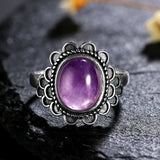 925 Sterling Silver Purple Stone Ring - 21 Designs