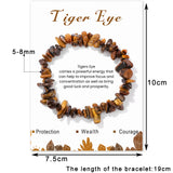 Irregular Chip Stone Bracelet With Card - 21 Options