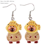 Fashion Capybara Resin Hanging Earrings - 10 Options