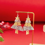 Fashion Splicing Two Colour Christmas Tree Earrings/Necklace