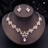 Fashion Statement Crystal Necklace Set - 11 Options