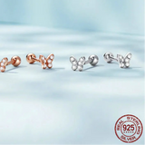 925 Sterling Silver Small Ball Back CZ Studs - 7 Options