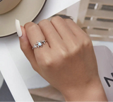 925 Sterling Silver Vine Opal Ring