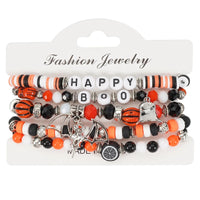 4Pcs Halloween Clay Beaded Bracelet Set - 6 Options