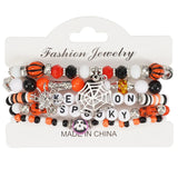 4Pcs Halloween Clay Beaded Bracelet Set - 6 Options