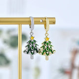925 Sterling Silver Christmas Hoop Hanging Earrings - 14 Options