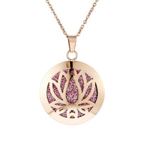 Stainless Steel Rose Gold Aromatherapy Necklace - 28 Options