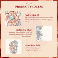 925 Sterling Silver Rose Gold Accent Twisted Rose Bead Charm