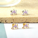Stainless Steel Small Flat Back Animal Earrings - 20 Options