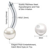 2pcs 16G Surgical Steel Curved Barbell Body Jewellery - 14 Options - 3 Sizes