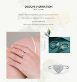 925 Sterling Silver Heart Cluster Ring - 2 Colours