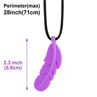 Silicone Feather Chew/Anxiety Necklace - 5 Colours