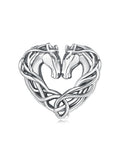 925 Sterling Silver Horse Heart Themed Charm - 3 Options