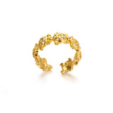 Stainless Steel Sea Themed Gold Coloured Adjustable Ring - 30 Options