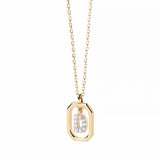 925 Sterling Silver CZ Plated Dainty Letter Necklace - 26 Options