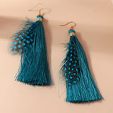 Bohemian Tassel/Feather Drop Earrings - 9 Options