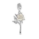 925 Sterling Silver Flower Hanging Charm - 17 Options
