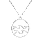 Stainless Steel Wave Necklace - 12 Options