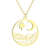 Stainless Steel Wave Necklace - 12 Options