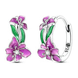 925 Sterling Silver Iris Hoop Earrings