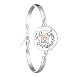 Glass 18mm Mental Health /Positivity Bracelet - 32 Options
