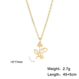 Stainless Steel Birth Flower Necklace - 2 Colours - 12 Options