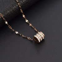 Stainless Steel Rose Gold Colour Tricyclic Necklace