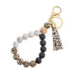 Fashion Silicone Beaded Tassel Keychain - 9 Options