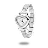 Stainless Steel 9MM Italian Charm Heart Watch - 13 Options