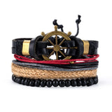 Multi Strand Leather Braided Bracelet - 23 Options