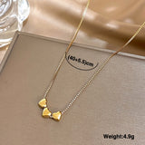 Stainless Steel Triple Heart Necklace - 3 Options