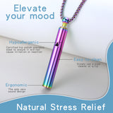 Stainless Steel  Breathing Anxiety Necklace- 2 Options - 5 Colours