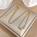 Stainless Steel Triple Heart Necklace - 3 Options