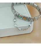 Stainless Steel Heart Star Circle Chain Italian Charm - 6 Options
