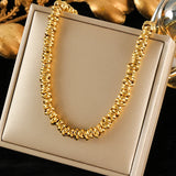 Stainless Steel Metal 2-Colour Necklace/Bracelet/Set - 2 Designs