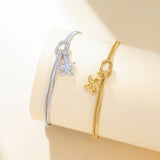 Stainless Steel Sea Themed Love Knot Snake Chain Bracelet - 2 Colours - 3 Options
